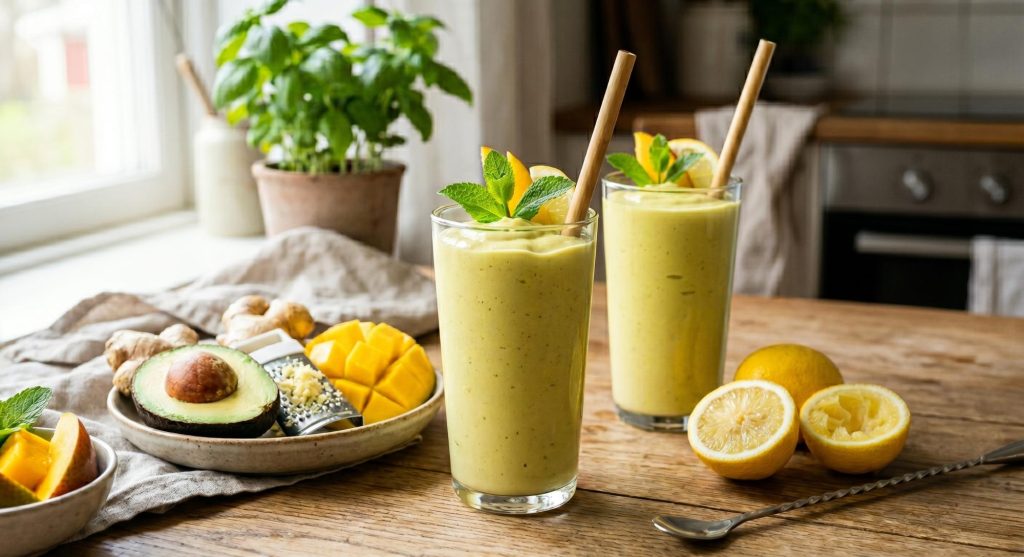 Mango- och avokadosmoothie